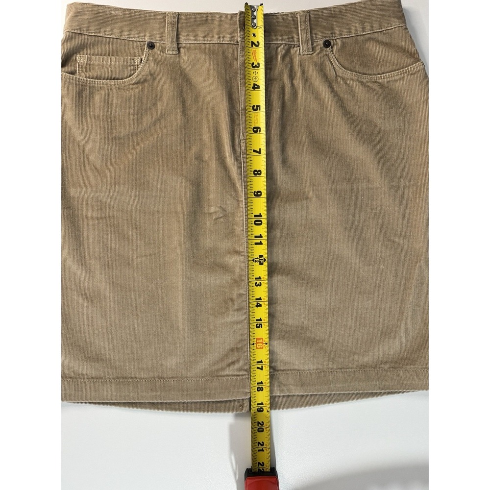 LL Bean Skirt Women's  Light Brown Corduroy Retro 5 Pocket Style Size 10 Petite - Picture 6 of 12